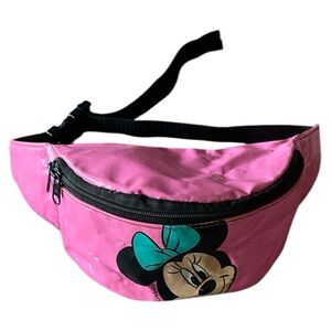 VINTAGE Rare 90s MINNIE MOUSE FANNY PACK Patent Pink